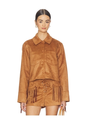 Steve Madden Cheyenne Jacket in Cognac. Size L. Also in XS, S, M, XL.