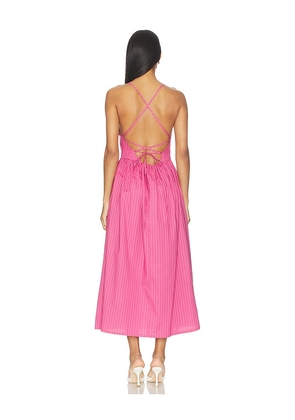 PISTOLA Sadee Open Back Dress in Pink. Size L. Also in XS, S, M.