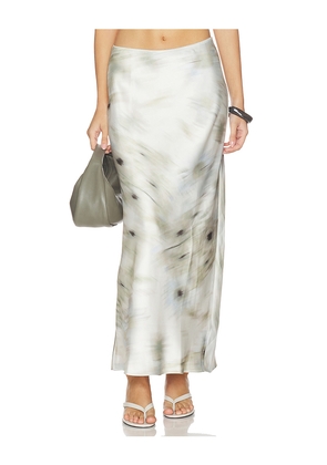 SAMSOE SAMSOE Saagneta Long Skirt in White,Sage. Size L. Also in M, S, XS.