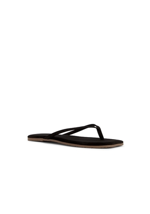 TKEES Square Toe Lily Suede Sandal in Black. Size 6. Also in 5, 7, 8, 9.