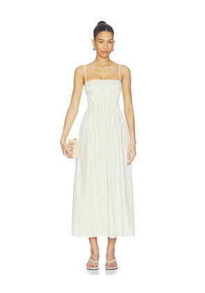 PISTOLA Bianca Shirred Bodice Dress in Sage. Size M. Also in S, XL, XS.