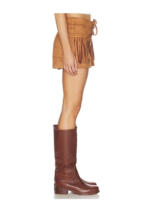 Steve Madden Cheyenne Short in Cognac. Size L. Also in XS, S, M, XL.