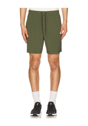 Rhone 7 Pursuit Short in Green. Size L. Also in M, S, XL/1X, XXL/2X.