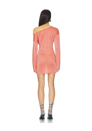 superdown Blossom Long Sleeve Mini Dress in Coral. Size L. Also in XS, S, M.