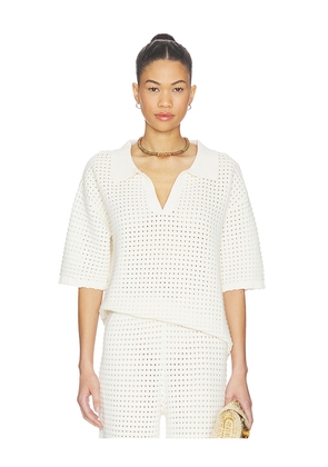 Sancia The Zarni Knit Shirt in White. Size L. Also in M, S, XL, XS.