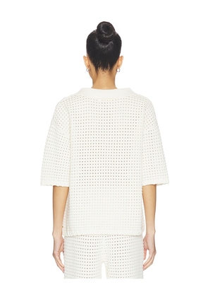 Sancia The Zarni Knit Shirt in White. Size L. Also in S, M.