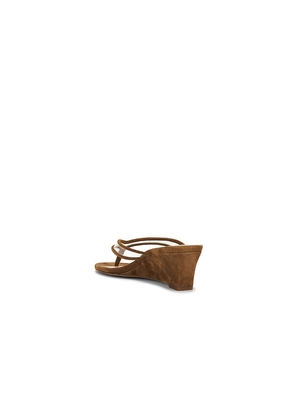 Veronica Beard Clea Wedge Sandal in Brown. Size 10. Also in 6.5, 7, 7.5, 8, 8.5, 9, 9.5.