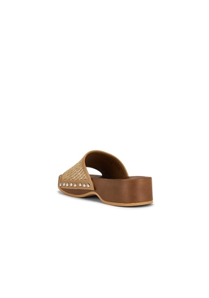 Seychelles Fantasy Raffia Sandal in Brown. Size 10. Also in 6, 7, 8, 9.