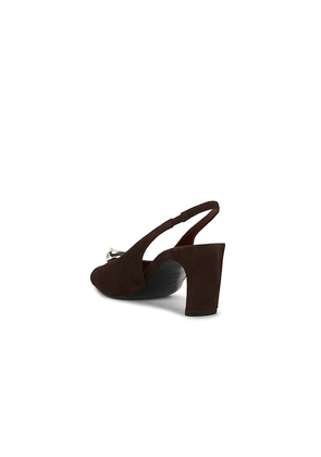 Tory Burch Pierced XL Slingback Pump in Chocolate. Size 10. Also in 7, 6.5, 7.5, 8, 6, 8.5, 9, 9.5.