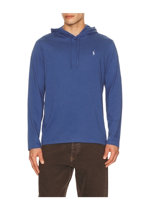 Polo Ralph Lauren Long Sleeve Jersey Knit Hooded T-shirt in Royal. Size L. Also in M, S, XL/1X.
