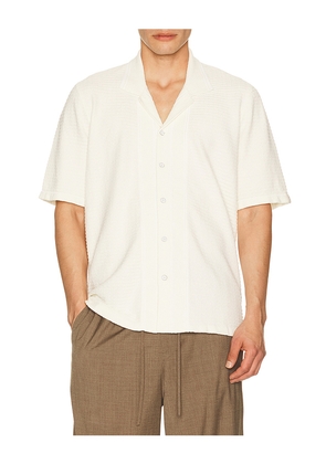 Rag & Bone Zuma Ottoman Camp Shirt in Ivory. Size L. Also in M, S, XL/1X.