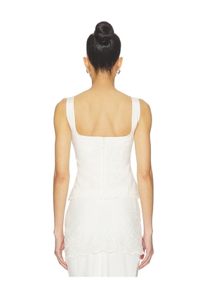 Posse Cove Bodice in White. Size L. Also in XS, S, M.