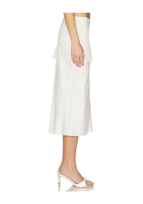 Posse Cove Skirt in White. Size L. Also in XS, S, M, XL.