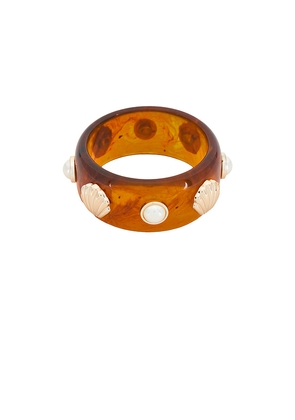 petit moments Detailed Resin Cuff in Cognac.