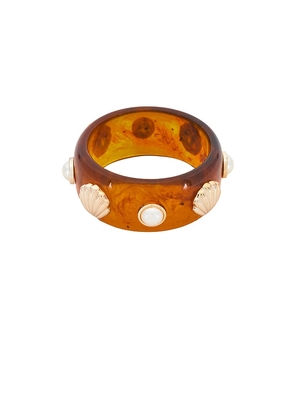 petit moments Detailed Resin Cuff in Cognac.