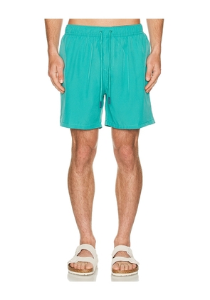 Vintage Summer Performance Stretch Lined Volley Swim Short in Teal. Size M. Also in S.