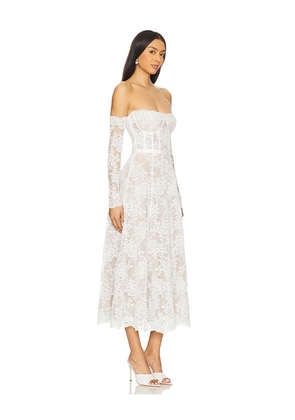 V. Chapman Katherine Midi Dress in White. Size 4. Also in 0, 10, 8.