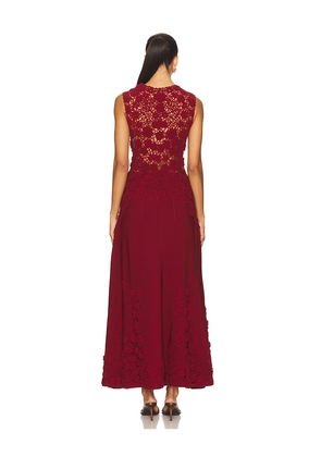 Ulla Johnson Genoveva Sleeveless Knit Maxi Dress in Burgundy. Size M. Also in S.