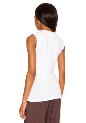 Velvet by Graham & Spencer Estina Gauzy Whisper Scoop Neck Tank in White. Size M. Also in XS, S, L, XL.