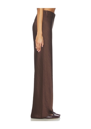 Vince High Waist Fluid Satin Bias Pant in Brown. Size M. Also in L.