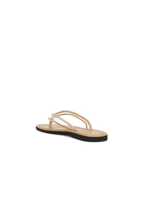 Veronica Beard Clea Piping Sandal in Beige. Size 10. Also in 6, 7, 8, 9.