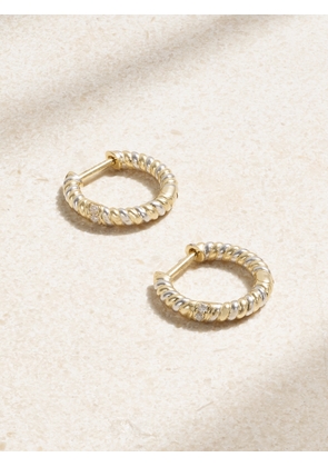 Yvonne Léon - 9-karat Yellow And White Gold Diamond Hoop Earrings - One size