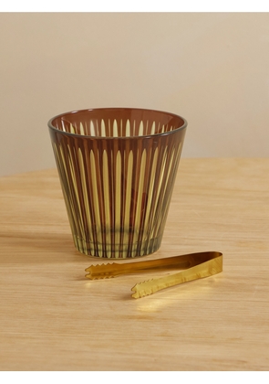 L'Objet - Prism Gold-tone And Glass Ice Bucket And Tongs - Yellow - One size