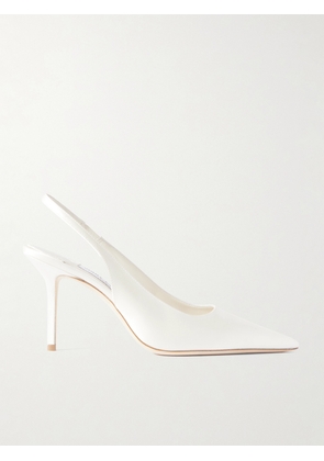 Jimmy Choo - Love 85 Satin Slingback Pumps - Neutrals - IT35,IT36,IT36.5,IT37,IT37.5,IT38,IT38.5,IT39,IT39.5,IT40,IT40.5,IT41,IT41.5,IT42