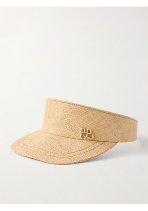 Ruslan Baginskiy - Embroidered Straw Visor - Neutrals - One size