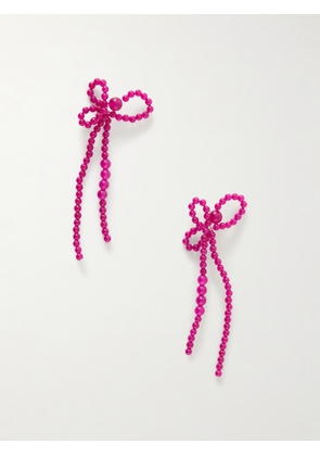 Completedworks - Chalcedony Bead Earrings - Pink - One size