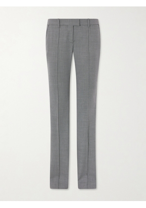 The Attico - Wool And Cotton-blend Straight-leg Pants - Gray - IT36,IT38,IT40,IT42,IT44,IT46