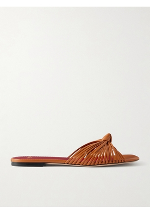 Valentino Garavani - Annet Woven Leather Slides - Brown - IT35,IT36,IT37,IT37.5,IT38,IT38.5,IT39,IT39.5,IT40,IT41,IT41.5,IT42