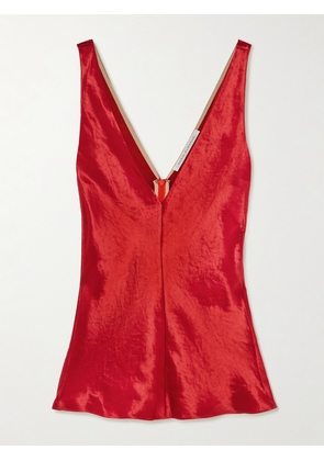 Maria McManus - Paneled Organic Hammered-satin Camisole - x small,small,medium,large