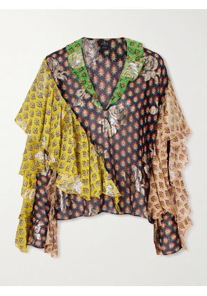 Etro - Ruffled Silk-blend Blouse - Multi - IT36,IT38,IT40,IT42,IT44,IT46,IT48,IT50