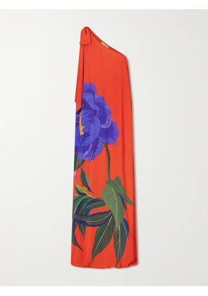 Borgo de Nor - Lani Floral-print Satin-crepe Maxi Dress - Red - UK 6,UK 8,UK 10,UK 12,UK 14,UK 16