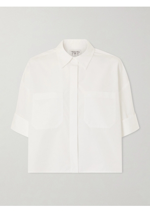 TWP - My Newest Mistake Cropped Cotton-poplin Shirt - White - XXS,XS/S,M/L