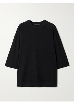 Tibi - Sable Cotton-blend Jersey T-shirt - Black - xx small,x small,small,medium,large,x large