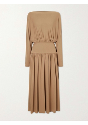 TOTEME - Boatneck Jersey Maxi Dress - Neutrals - xx small,x small,small,medium,large,x large