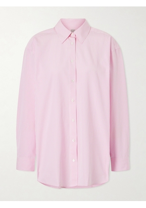 TOTEME - Striped Organic Cotton-poplin Shirt - White - DK32,DK34,DK36,DK38,DK40,DK42,DK44