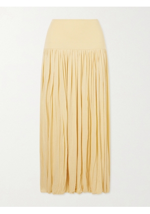 TOTEME - Jersey Midi Skirt - Yellow - xx small,x small,small,medium,large,x large