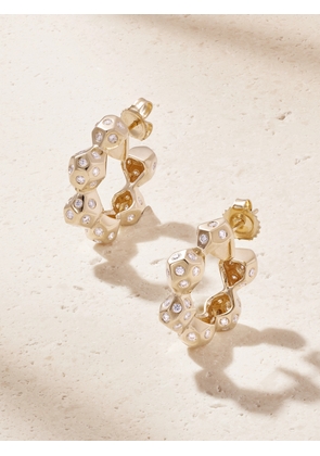 Marlo Laz - La Roca 14-karat Gold Diamond Hoop Earrings - One size