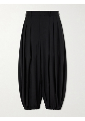 Comme des Garçons - Wool Wide-leg Tapered Pants - Black - x small,small,medium,large