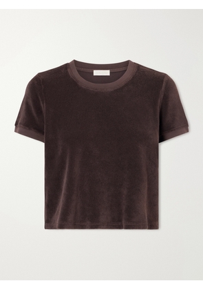 Suzie Kondi - Carpi Cotton-blend Terry T-shirt - Brown - x small,small,medium,large,x large