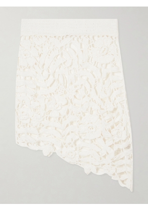 GANNI - Crocheted Organic Cotton Mini Skirt - White - xx small,x small,small,medium,large