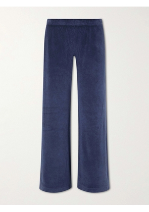 Suzie Kondi - Lito Cotton-blend Terry Wide-leg Pants - Blue - x small,small,medium,large,x large