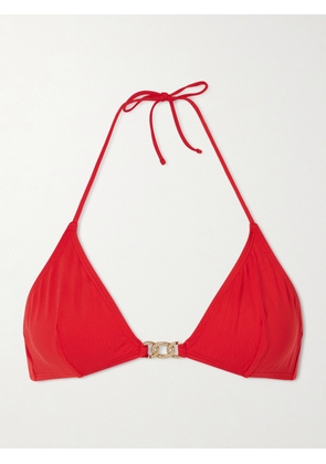 Nili Lotan - Embellished Triangle Bikini Top - Red - x small,small,medium,large,x large