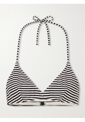 Nili Lotan - Striped Triangle Bikini Top - Black - x small,small,medium,large,x large
