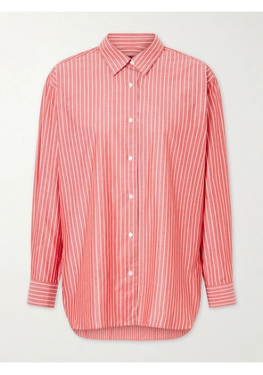 Nili Lotan - Yorke Striped Cotton Shirt - Red - x small,small,medium,large,x large
