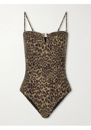 Nili Lotan - Embellished Leopard-print Swimsuit - Animal Print - x small,small,medium,large,x large