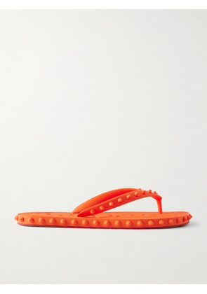 Christian Louboutin - Super Loubi Studded Rubber Flip Flops - Orange - IT35,IT36,IT37,IT38,IT39,IT40,IT41,IT42